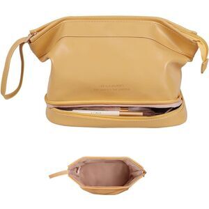 Large Waterproof Makeup Bag Organizer with Bottom Pouch